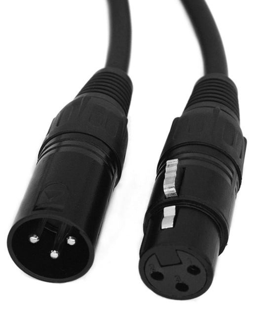 5M XLR Cable Black, Professional 3 pin DMX Cable durable