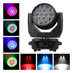 19*15w mac aura led bee eye moving head with zoom, osram bulb 4in1 RGBW