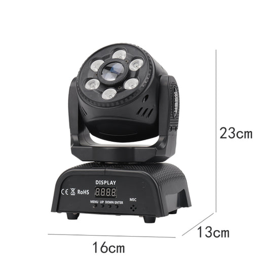 60W white light bead+6pcs10W RGBW, Mini Gobo Washing 2 in 1 LED moving head