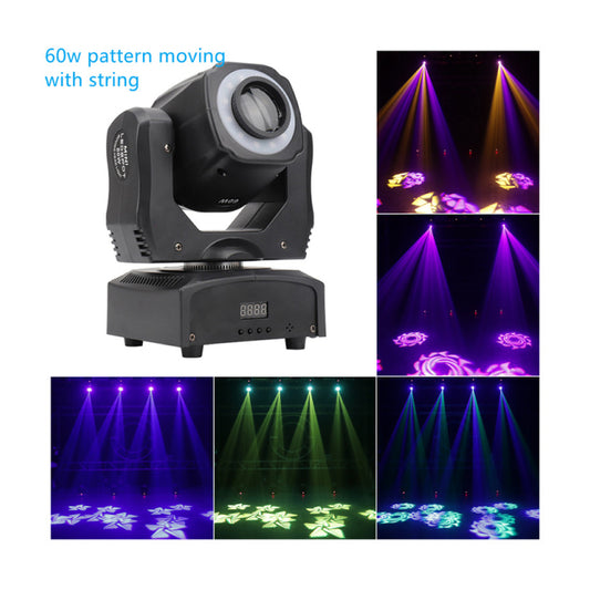 60w Led spot moving head with led string